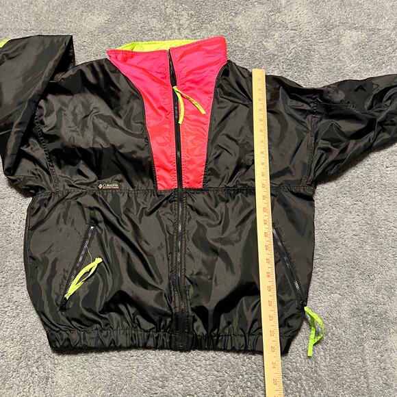 Columbia Vintage Jacket Mens Large Windbreaker Neon Pink Intertrainer 80s - Picture 9 of 9